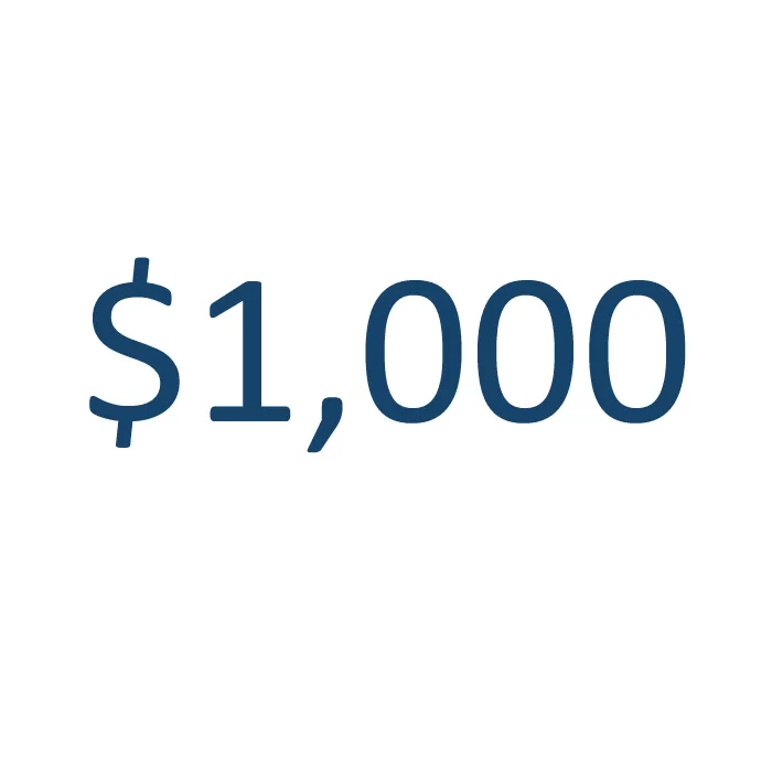 Cupón de regalo de $1,000 mxn